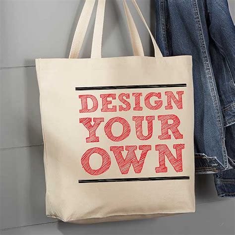 Design Your Own Custom White Tote Bag Large Design Your Own