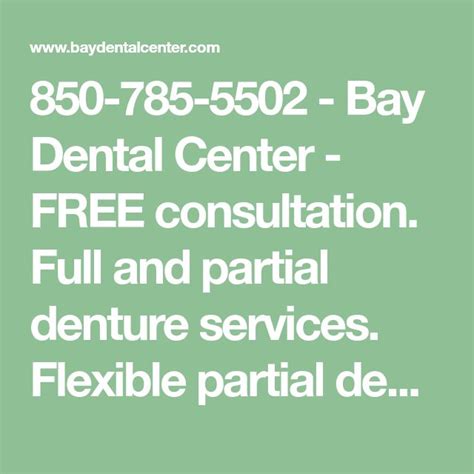 Bay Dental Center Free Consultation Full And Partial Denture Services F