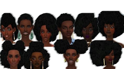 Sims4 Alpha Hair Cheveux Sims Afro Cheveux Afro