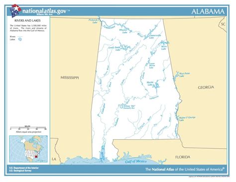 Map Of Alabama Rivers And Lakes Public Domain Map Picryl Public