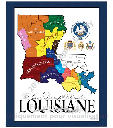 New Unique Map Of Louisiana In French Released Louisiana Historic And