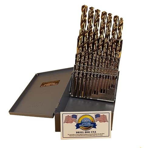 29 Pc Cobalt Drill Bit Set M42 Hss 29pc Usa Drills Lifetime Warranty