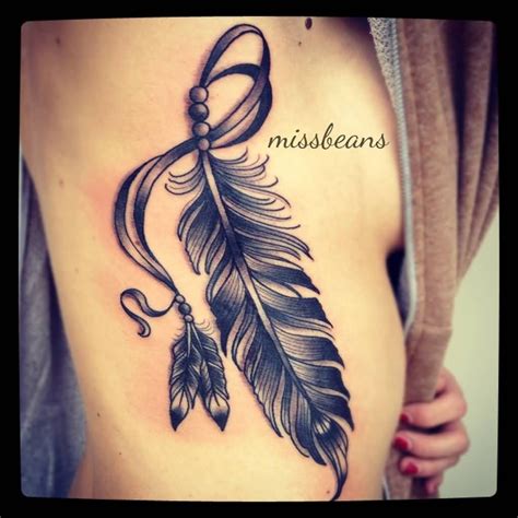 Check spelling or type a new query. Black Ink Amazing 3d Feather Tattoo On Girl Ribs | Feather tattoos, Feather tattoo design