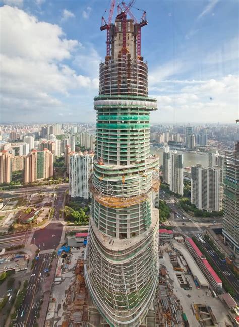 Under Construction Picture Of The Shanghai Tower