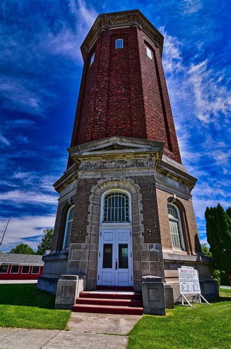 Hexagonal Historic Water Works Tower Built In 1900 In Manistique
