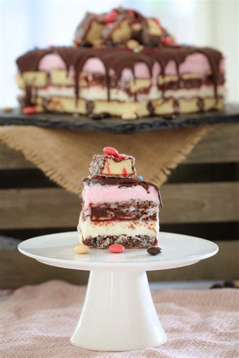 Birthday Cake A Delicious Layered Lamington Ice Cream Cake Inspired By Everyones Favourite