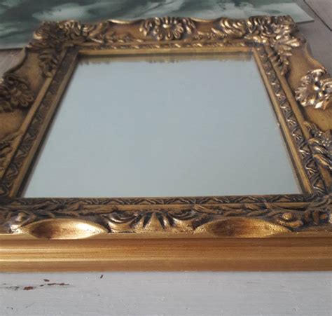 Ornate Gold Wood Carved Mirror Vintage 80s Hollywood Recency Etsy