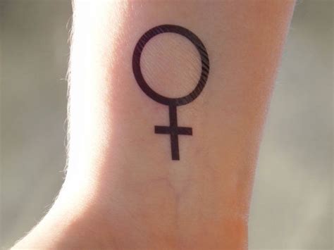 Temporary Tattoo Gender Symbol Female Gender Sign