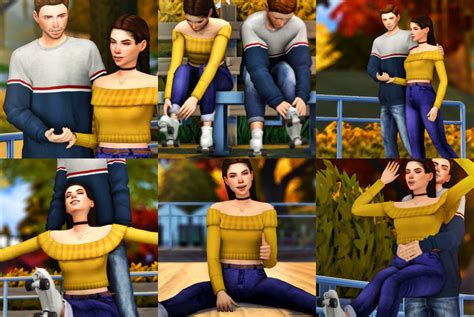 Sandy Sims Ts4 Skate Date Pose Pack Request By Anon 20 Poses