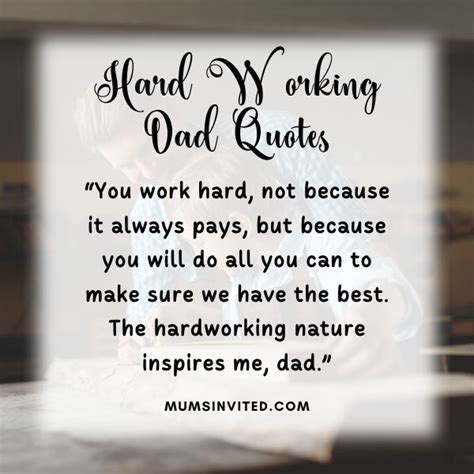 45 Hard Working Dad Quotes With Images Mums Invited