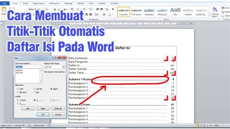 Cara Membuat Daftar Isi Titik Titik Otomatis Di Microsoft Word Vrogue