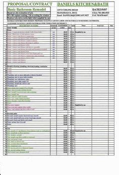 20 Bathroom Remodel Estimate Template Check More At Https Throughout