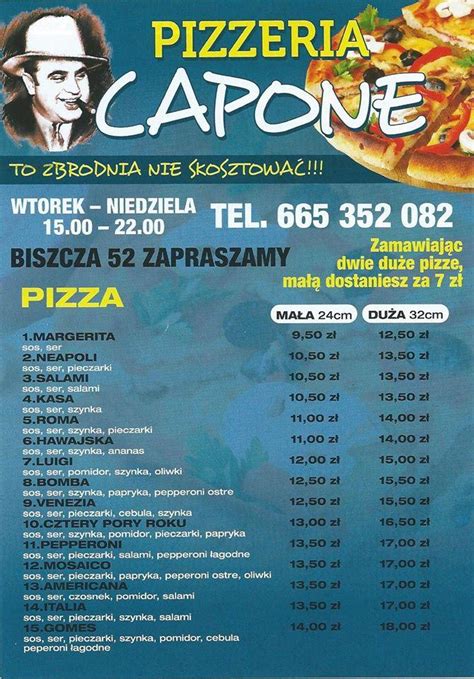 Menu At Pizzeria Capone Biszcza