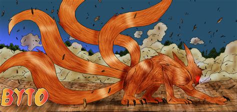 Naruto Kyubi 4 Tails By Byto On Deviantart