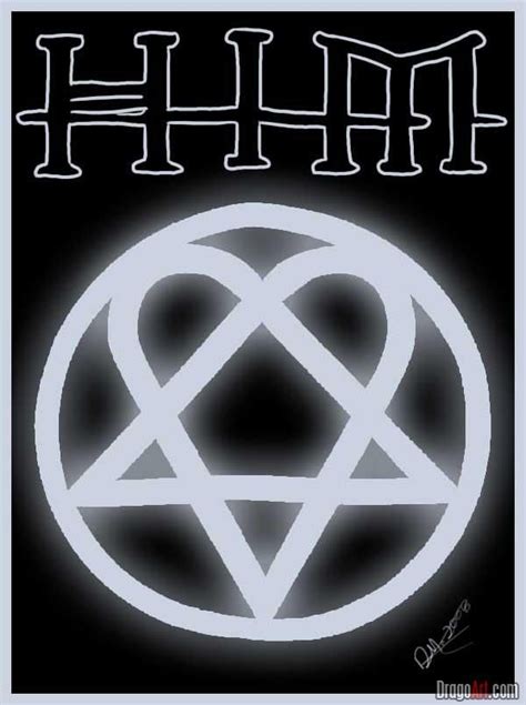 How To Draw Him Letters And Heartagram Step By Step Band Logos Pop