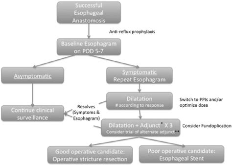 Proposed Algorithm For The Management Of Esophageal Anastomotic