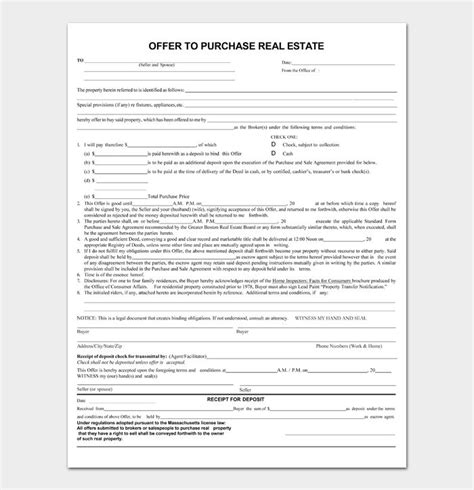 30 Real Estate Offer Letter Templates And Examples Word Pdf