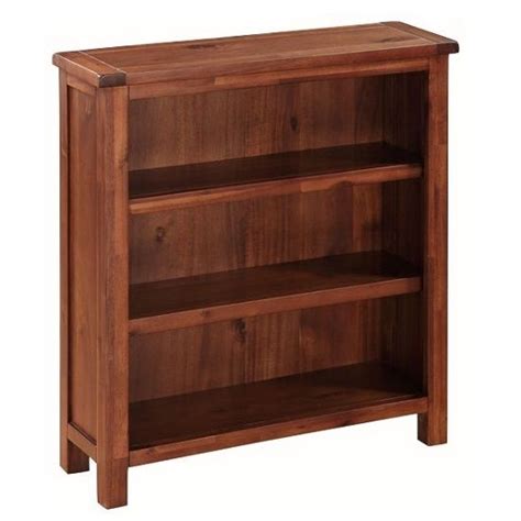 Hart Wooden Low Bookcase In Acacia Finish Low Bookcase Small