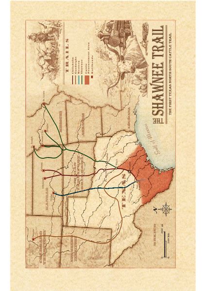 Shawnee Trail Map Texas Mappery