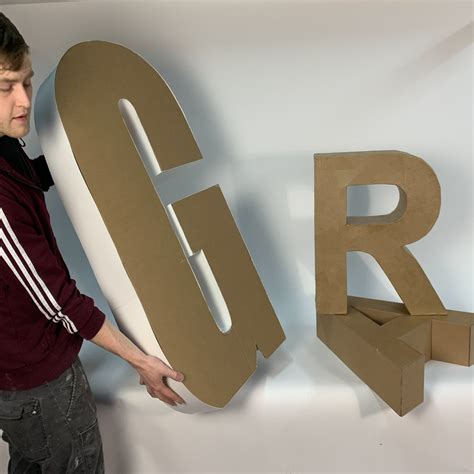Large Cardboard 3d Letters Uk Manufactured Fast Turnaround Small