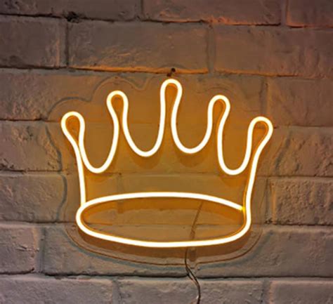 Crown Led Neon Sign King Crown Neon Sign Custom Wedding Neon Etsy