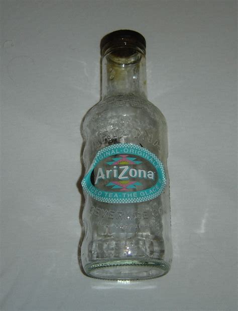 Arizona Iced Tea Glass Embossed Bottle Antique Bottles Glass Jars