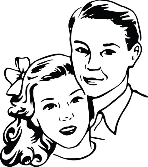 Old Couple Clip Art Black And White
