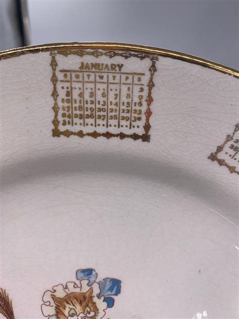 Antique Calendar Plates From Early 1900s Choose From 3 Etsy