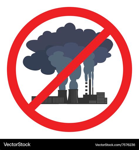 Stop Air Pollution Sign Royalty Free Vector Image