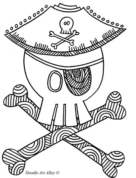 Pirate Coloring Pages Doodle Art Alley