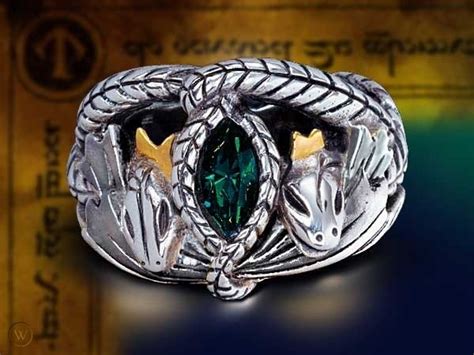 Aragorn Ring Pure Silver Sterling 925 Barahir Lotr New 110373368