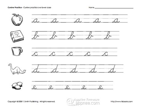 You can trace and write lowercase as well as uppercase letters. Printable English Cursive Handwriting practice copybook