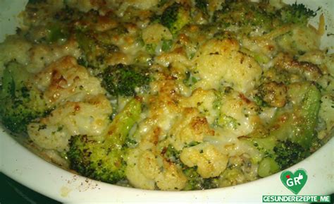 Nachdem ich neulich ja gerade eine lowcarb kokos gemüsesuppe und eine. Vegetarischer Brokkoli - Blumenkohl Auflauf - GesundeRezepte.me