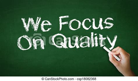 Stock Illustration Of We Focus On Quality A Person Drawing And