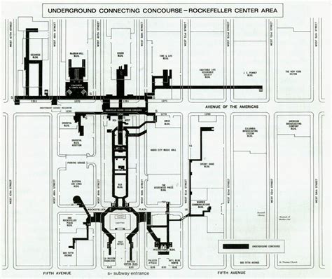 Rockefeller Center Underground Concourse Map Nycmaps