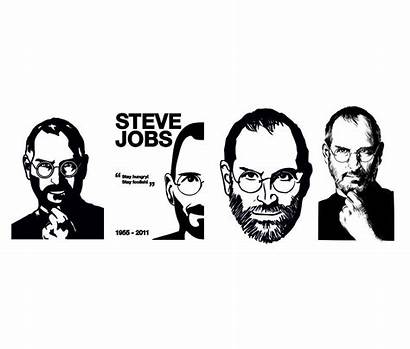 Steve Jobs Line Sticker Stencil Cdr Vecteur