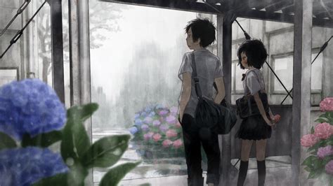 Anime Couple Rain Wallpapers Wallpaper Cave