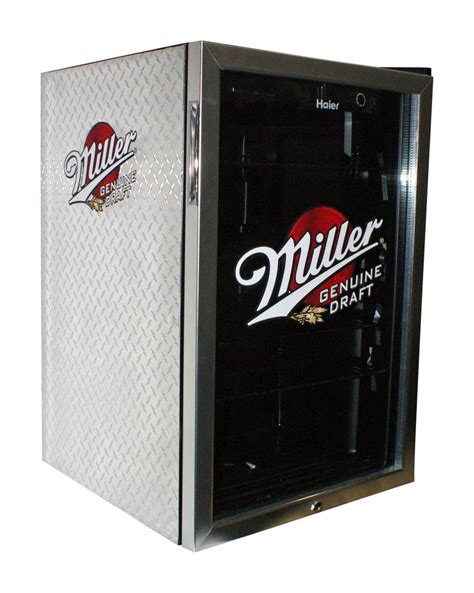 A Beverage Centre Fridge Branded With Miller Genuine Draft The Sides