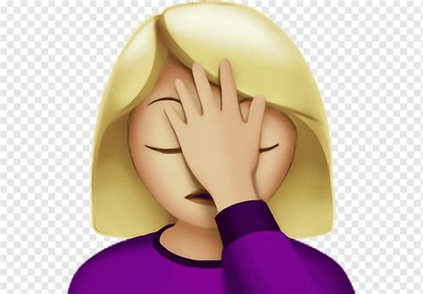 Apple Color Emoji Facepalm Female Iphone Emoji Purple Hand Sticker
