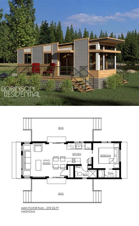 Contemporary Magnolia 378 Floor Plans 1 Bedroom House Tiny House