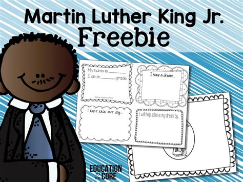 Martin Luther King Mini Book And Unit And Freebie Education To The Core