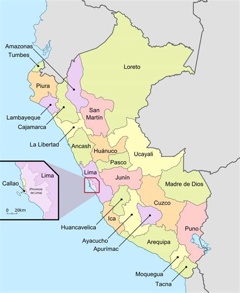 Departamentos Y Capitales De Perú El Lingüístico