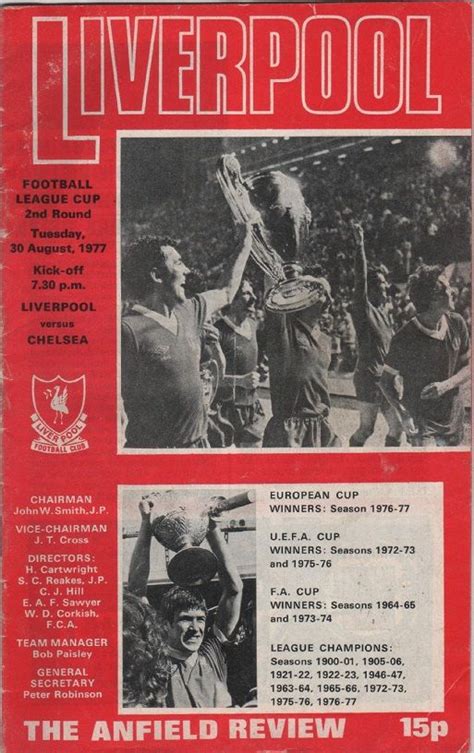 Vintage Football Soccer Programme Liverpool V Chelsea Etsy Football