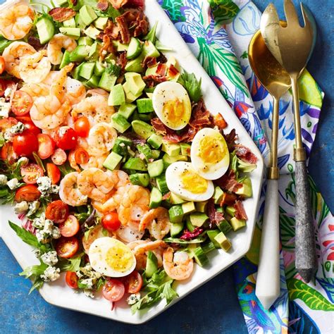 Shrimp Cobb Salad With Dijon Dressing Recipe Eatingwell