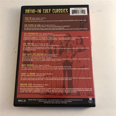 Drive In Cult Classics 8 Movie Collection Set Dvd 2008 2 Disc Set