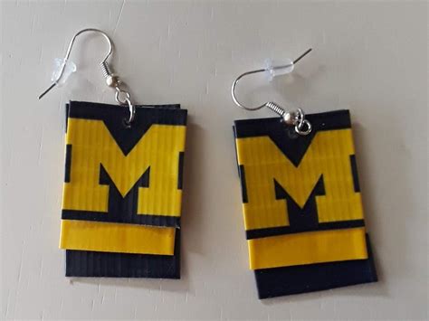 University Of Michigan Wolverines Ncaa Earrings Etsy