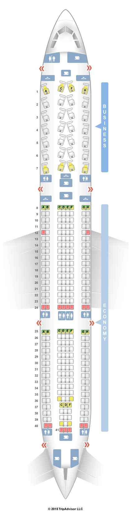Seatguru Seat Map Us Airways Airbus A330 300 333