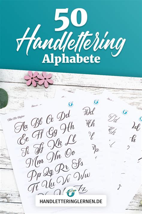 The most handy pen is a simple pencil. 50 Handlettering Alphabete in 2020 | Lettering, Alphabet ...