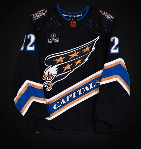 Capitals Reverse Retro 20 Jersey Features The Screaming Eagle On Black