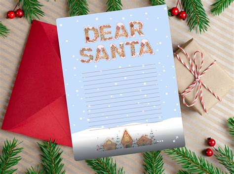 Letter To Santa Kids Letter To Santa Santa Claus Letter Christmas